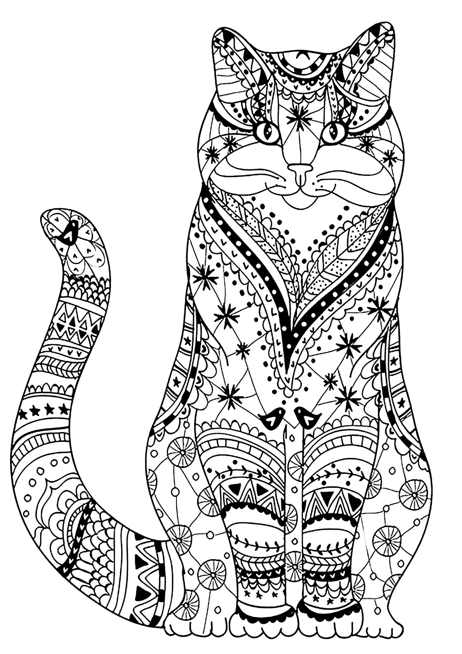 Cats Coloring Pages Free Printable Printable Cat Pictures To Color