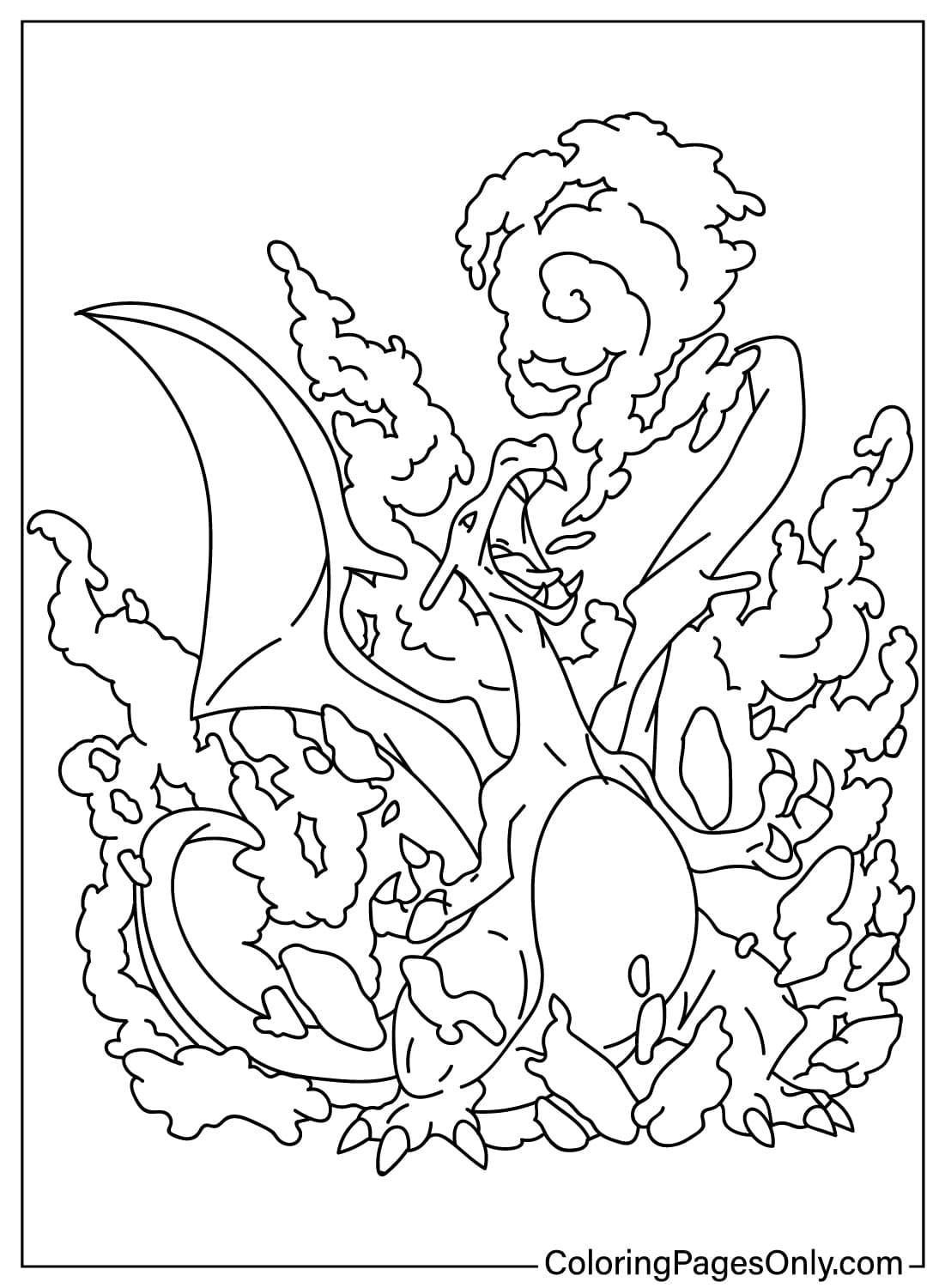 charizard coloring sheet printable