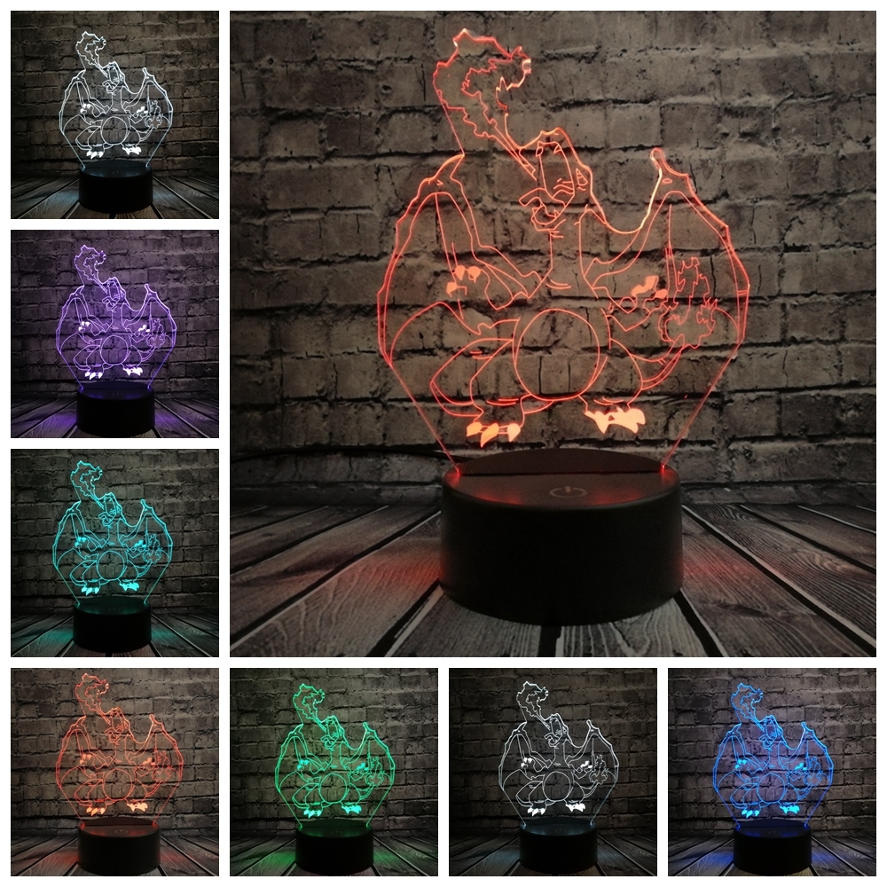 Charizard Colour Changing 3D Light ZNAnime