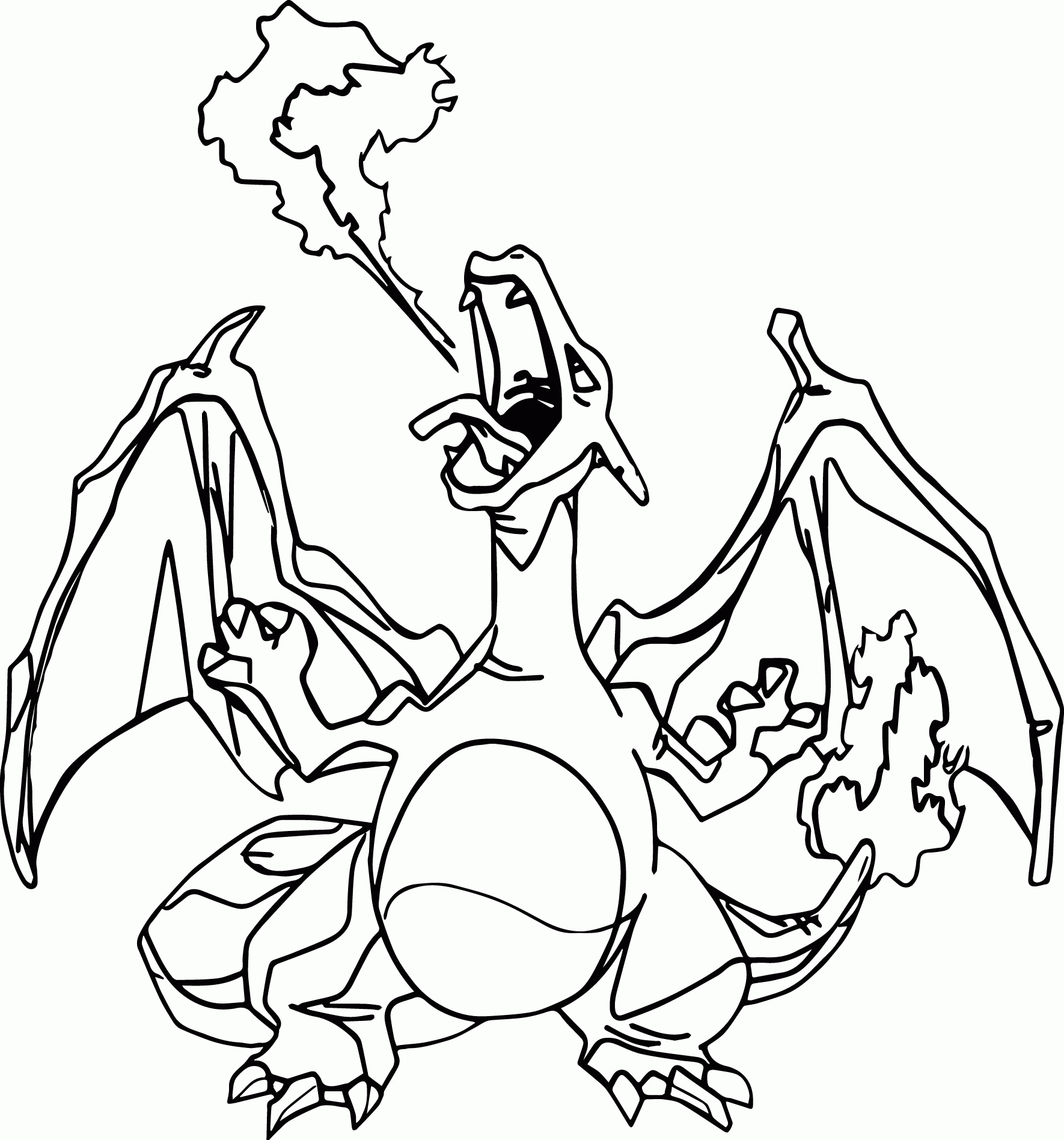 charizard coloring page printable free