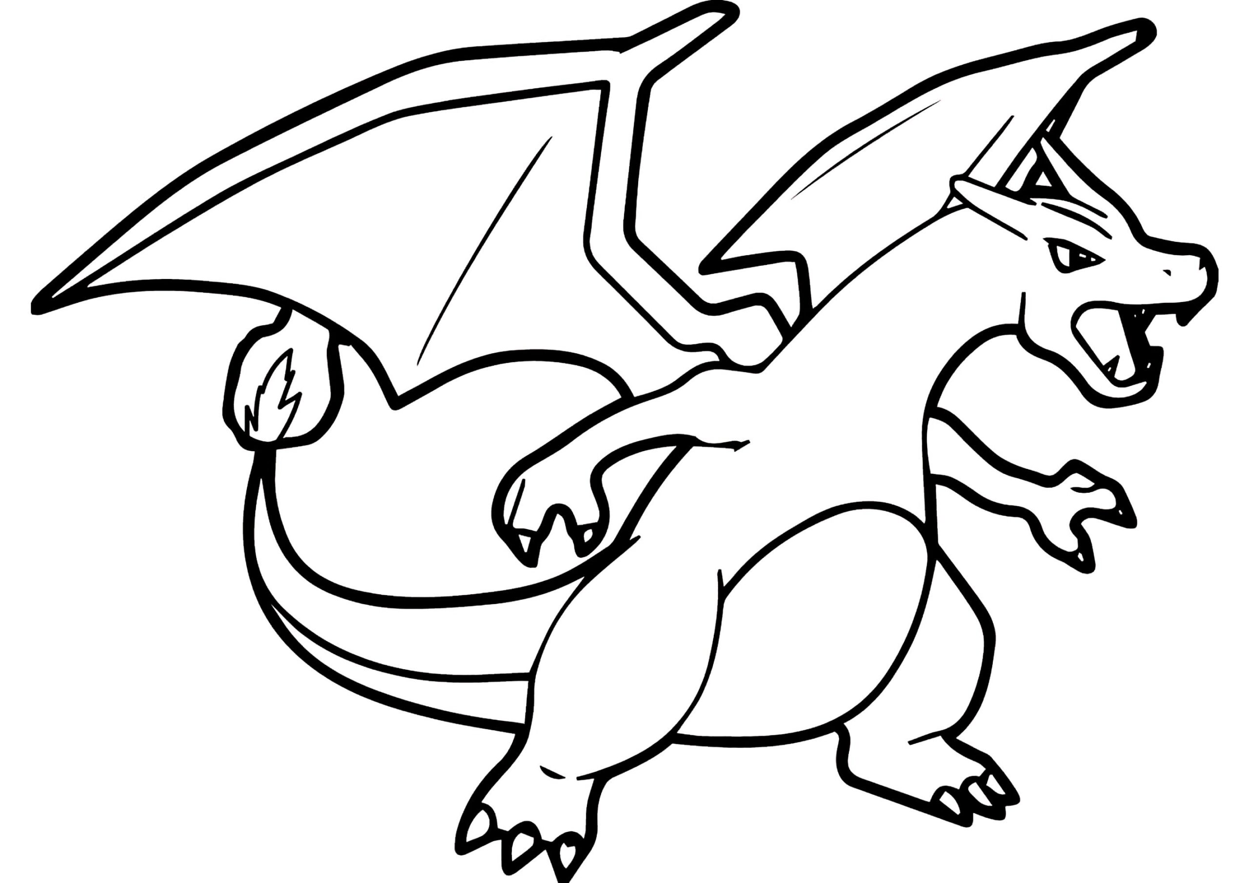 Charizard The Dragon All Pokemon Coloring Pages Kids Coloring Pages