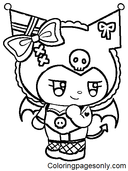 free printable coloring pages Kuromi free printable coloring pages Kuromi