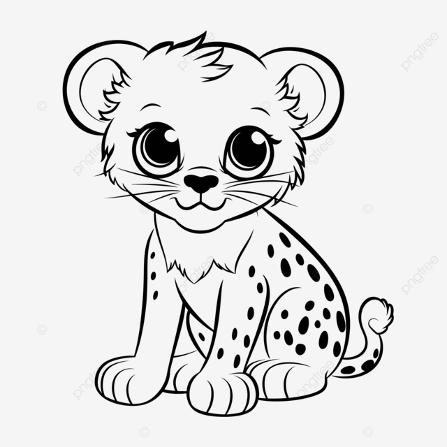 Cheetah Baby Coloring Pages Printable Outline Sketch Drawing Vector Cheetah Baby Coloring Pages Printable Outline Sketch Drawing Vector