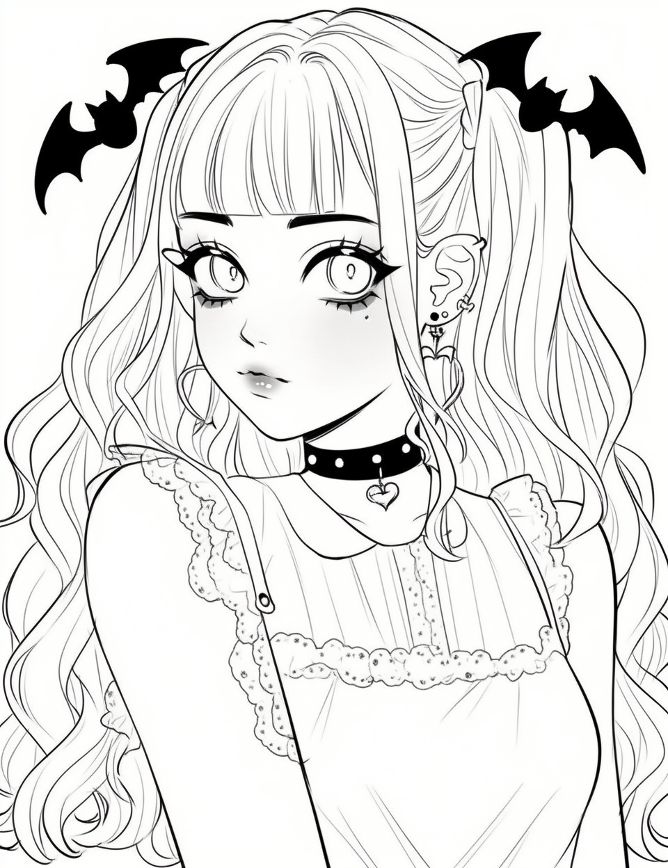 Chibi Girl Coloring Book Cute Coloring Pages For Teens And Adults In 