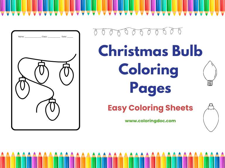 christmas bulb coloring pages printable