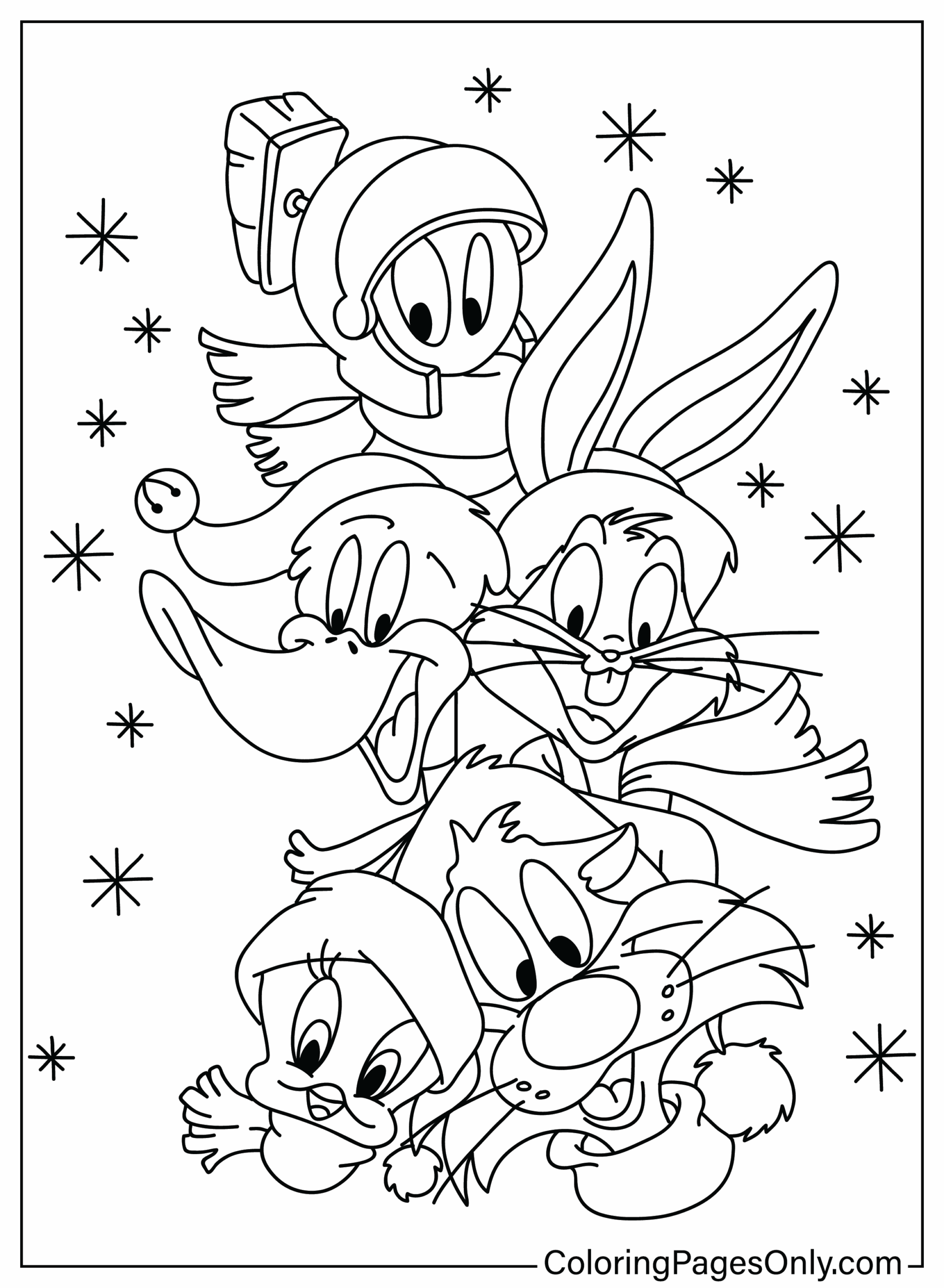 Christmas Cartoon Coloring Page Free Printable Coloring Pages