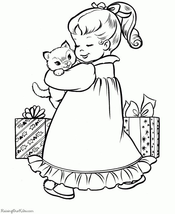 cute christmas kitten coloring pages cute christmas kitten coloring pages