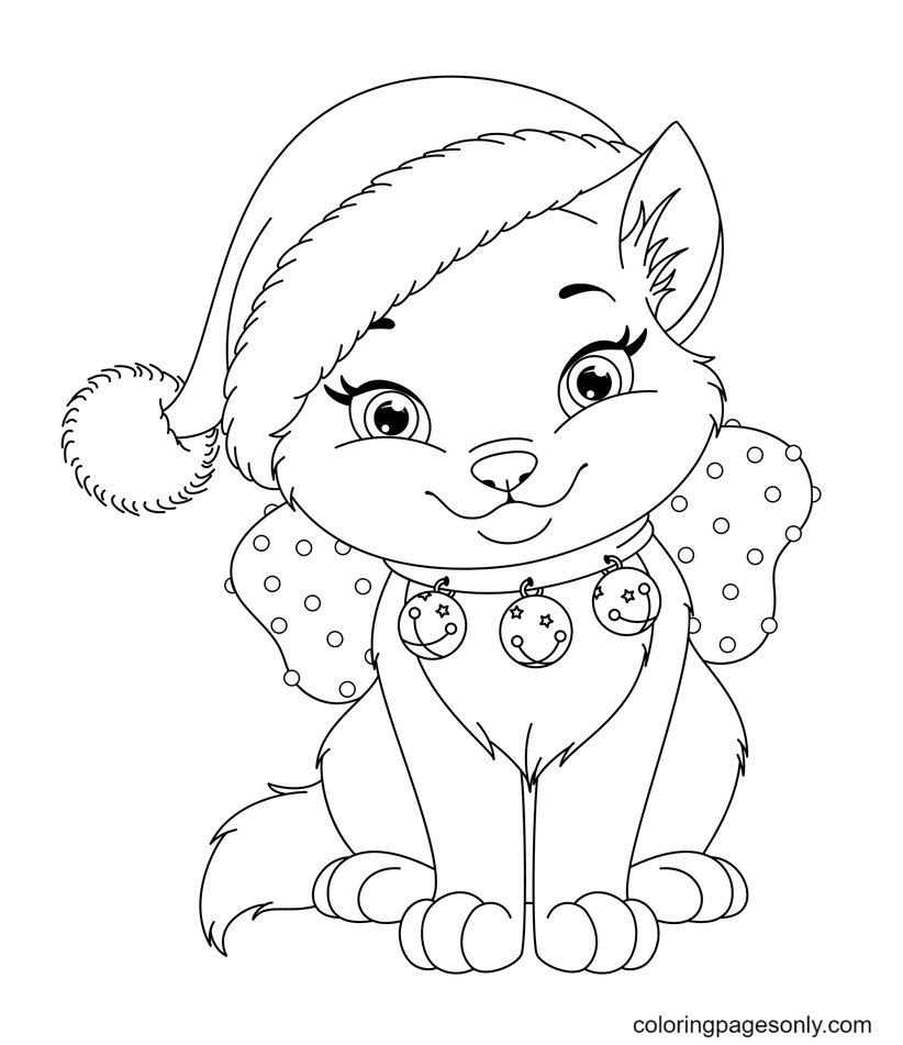 Christmas Kitten Coloring Page Free Printable Coloring Pages Christmas Kitten Coloring Page Free Printable Coloring Pages