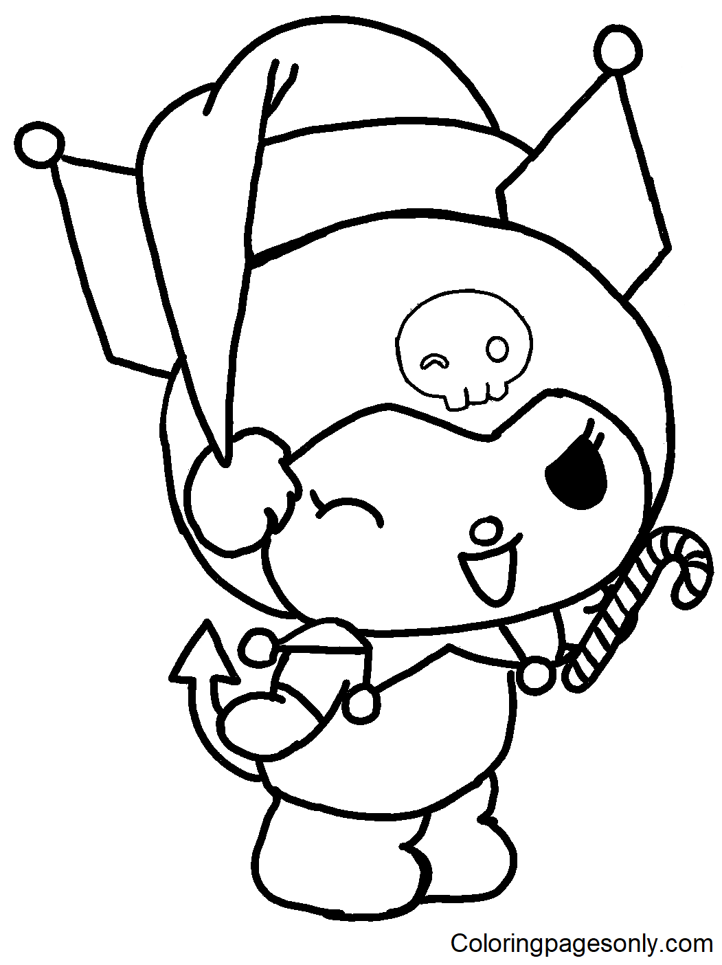 Kuromi coloring page free Kuromi coloring page free