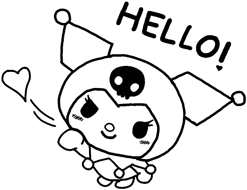 Christmas Kuromi Coloring Page Free Printable Coloring Pages