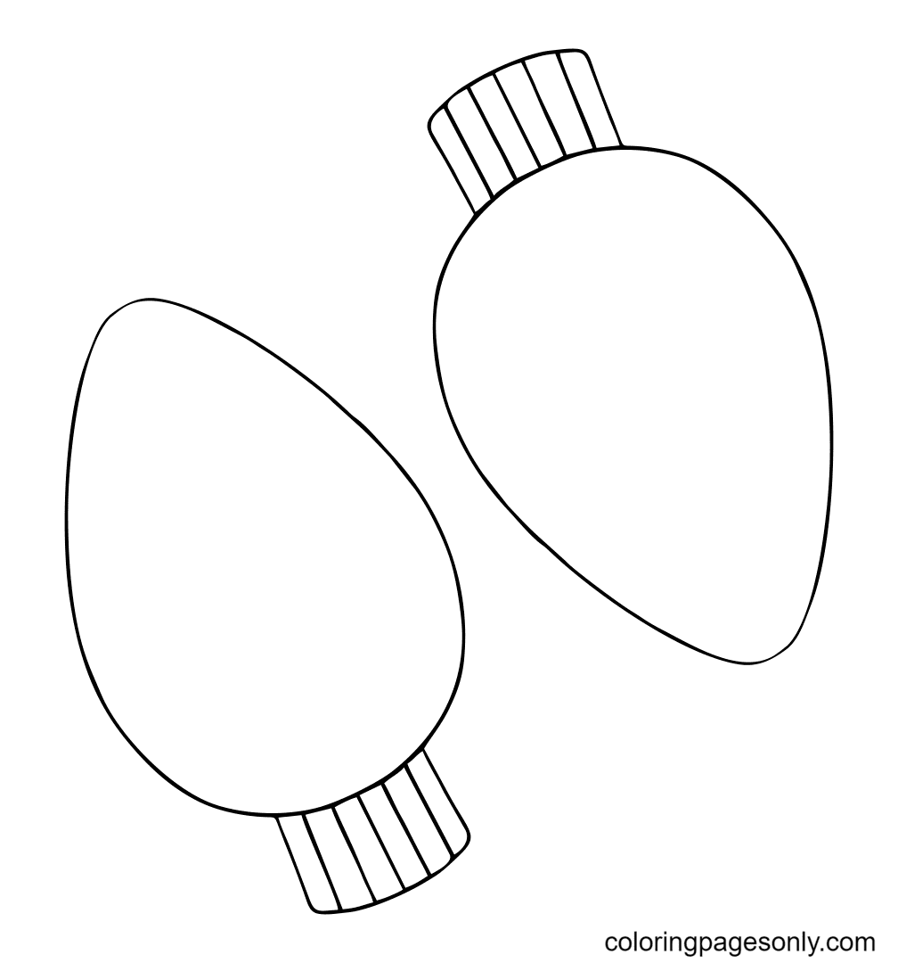 Christmas Light Bulb Coloring Page Free Printable Coloring Pages