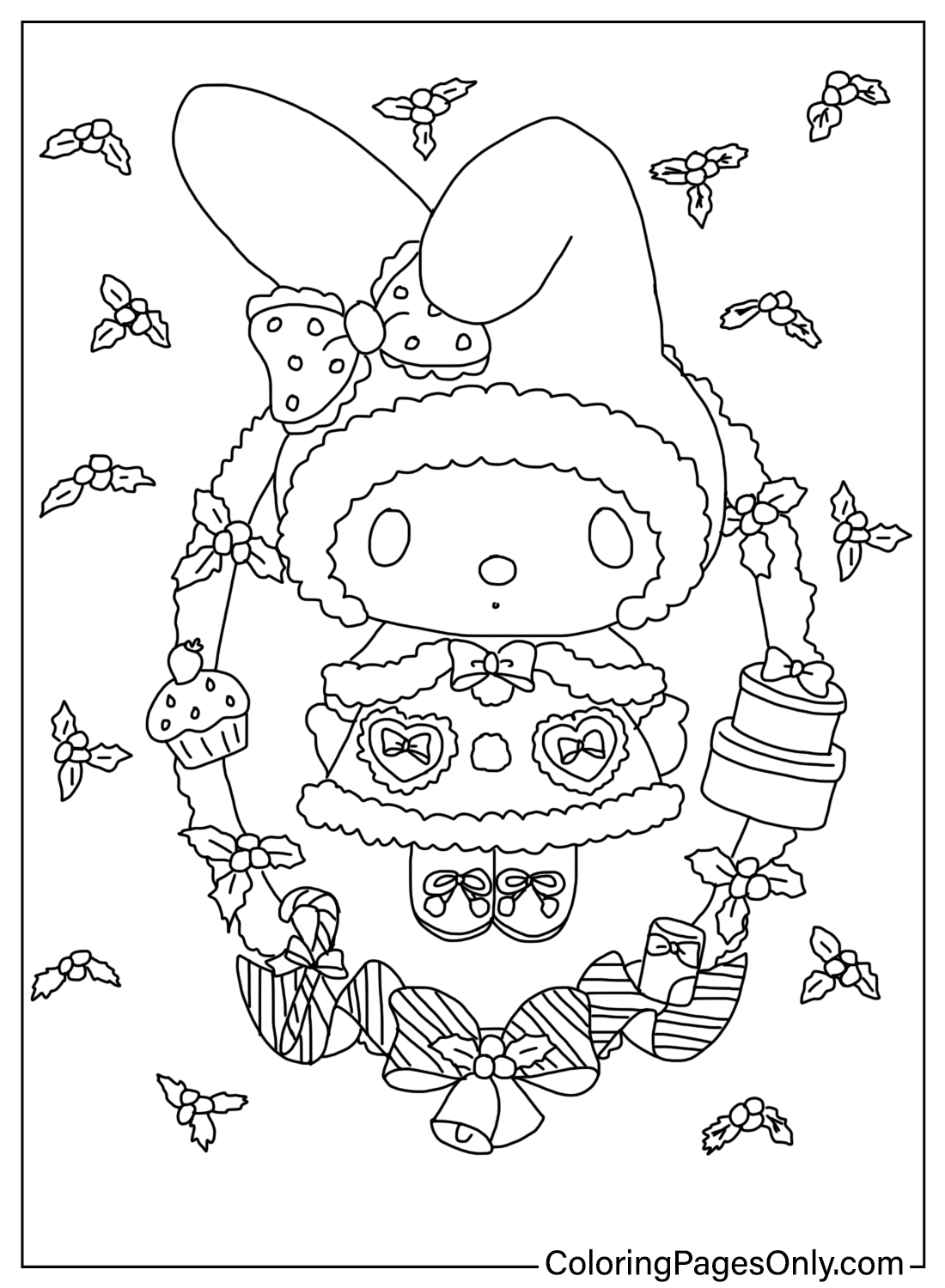 My Melody coloring page printable My Melody coloring page printable