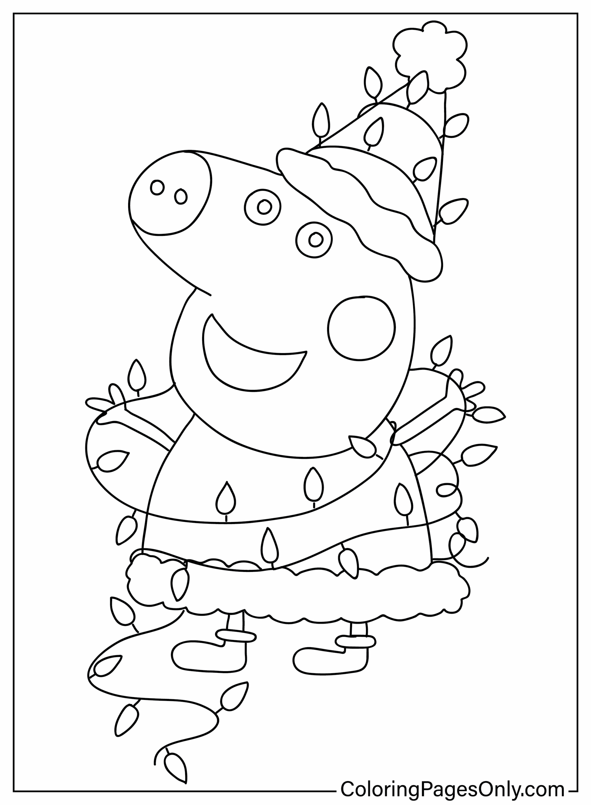 peppa pig coloring page printable