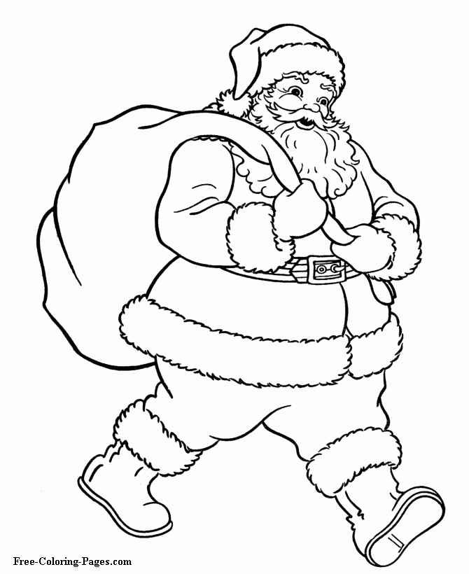 Christmas Santa Coloring Pages