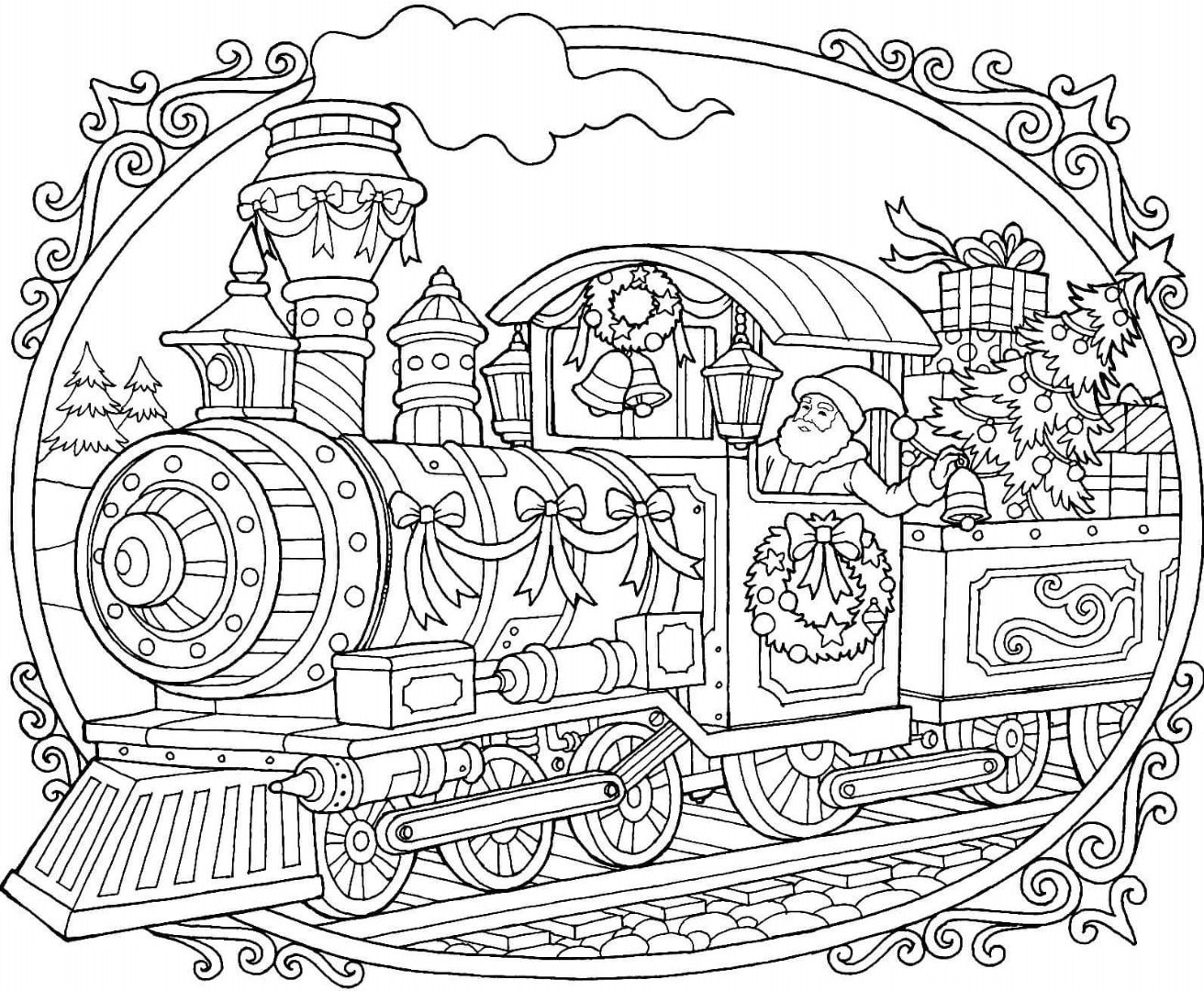 Christmas Train Coloring Pages Christmas Train Coloring Pages