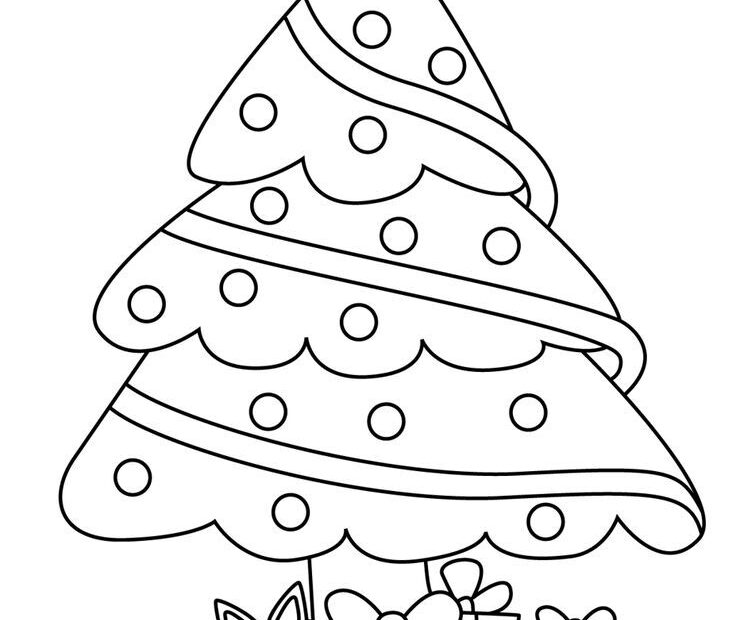 Christmas Tree Coloring Page For Kids