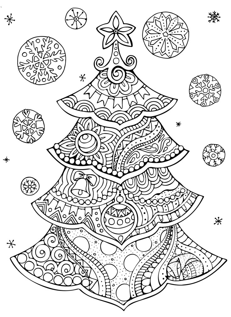 Christmas Tree Coloring Page