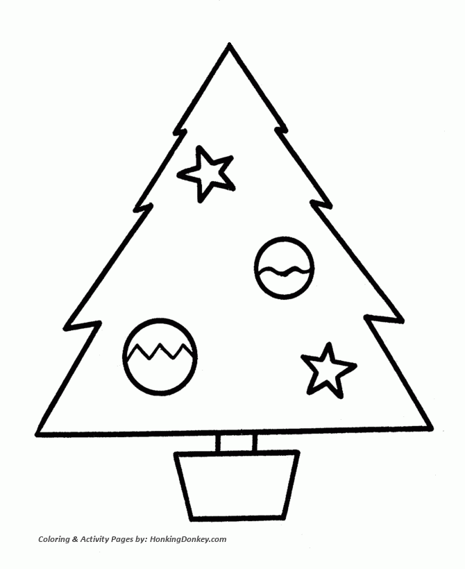 easy christmas tree coloring pages easy christmas tree coloring pages