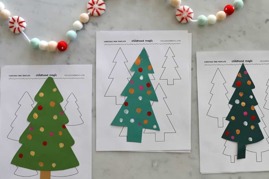 Christmas Tree Outline Childhood Magic