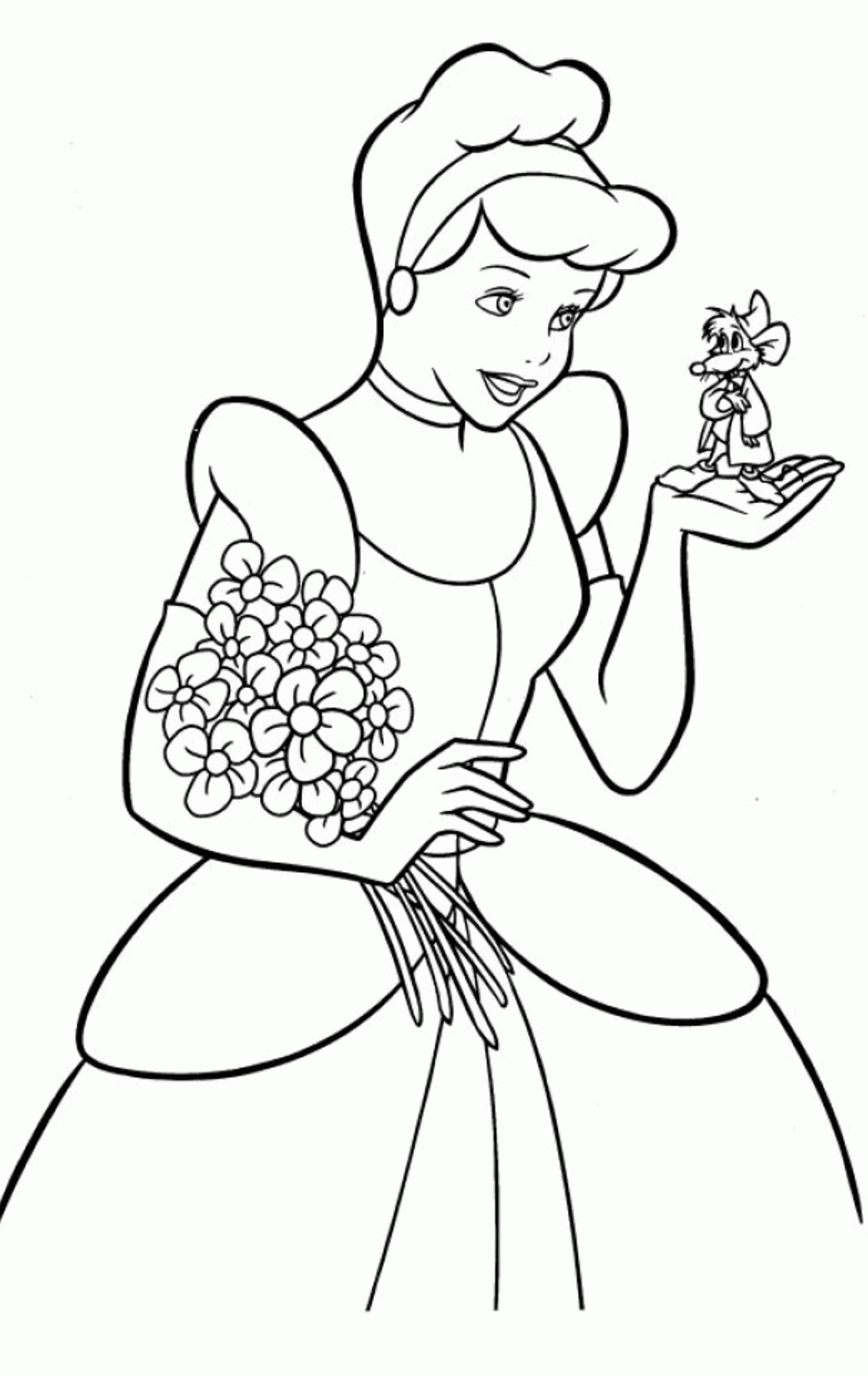 Cinderella Coloring Pages Print Coloring Home
