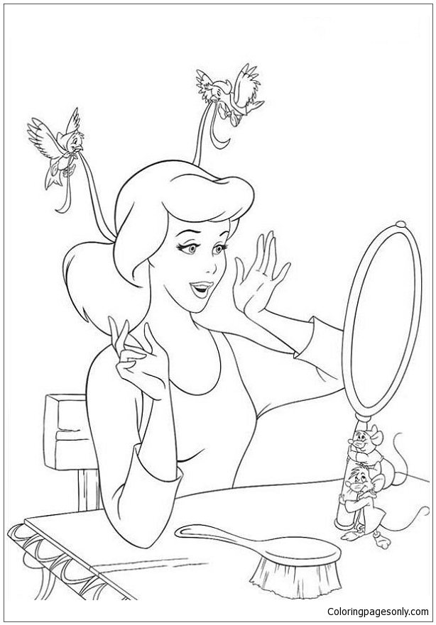 Cinderella coloring pages for adults