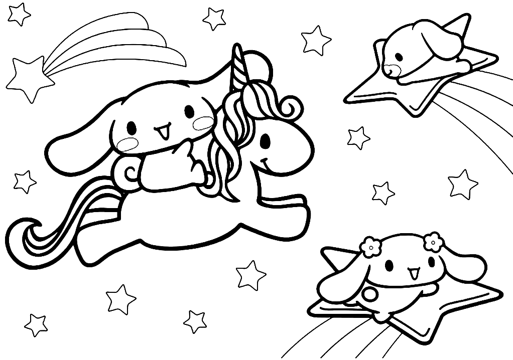 aesthetic Cinnamoroll coloring pages
