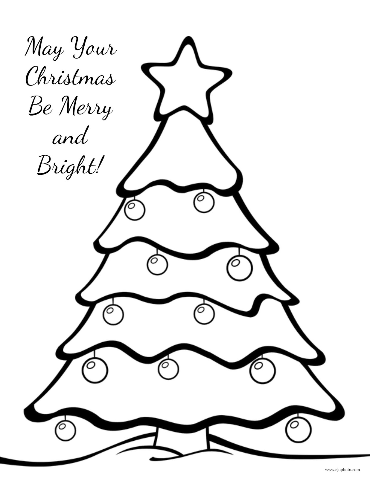 CJO Photo Christmas Coloring Page Christmas Tree CJO Photo Christmas Coloring Page Christmas Tree