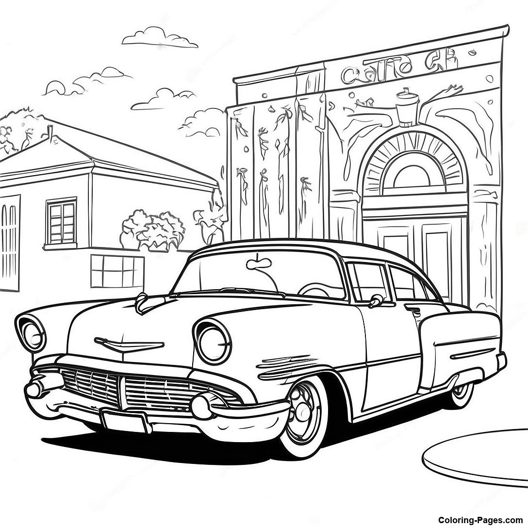 Classic Car Coloring Page Coloring Pages