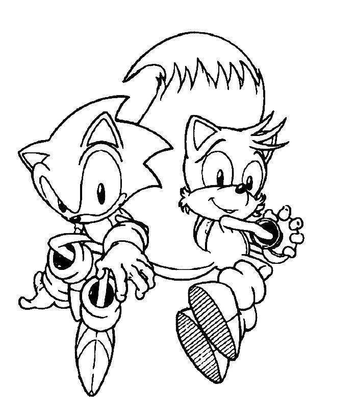 Classic Sonic Coloring Pages Coloring Home