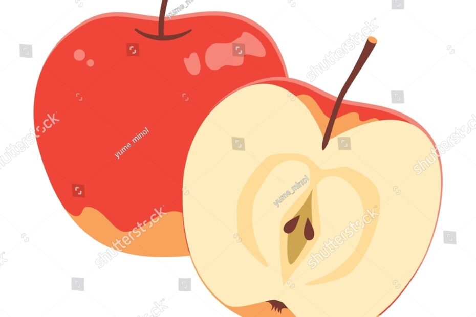 Clip Art Apple Color Without Line Stock Vector Royalty Free