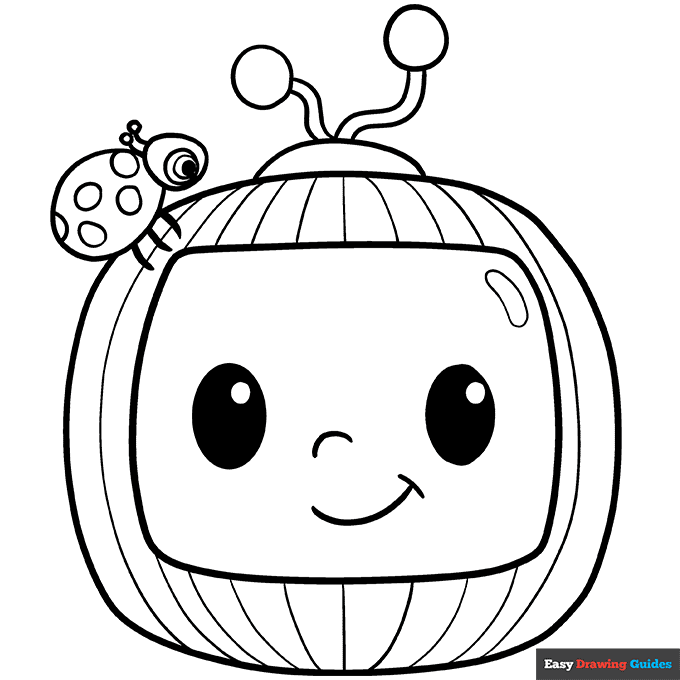 Cocomelon Channel Logo Coloring Page Printable Bilarasa