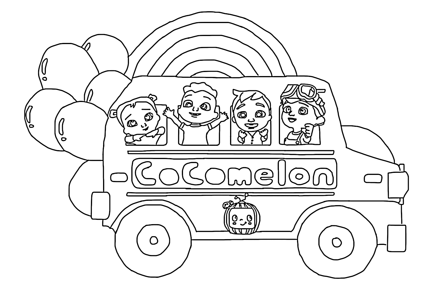 Cocomelon coloring page printable