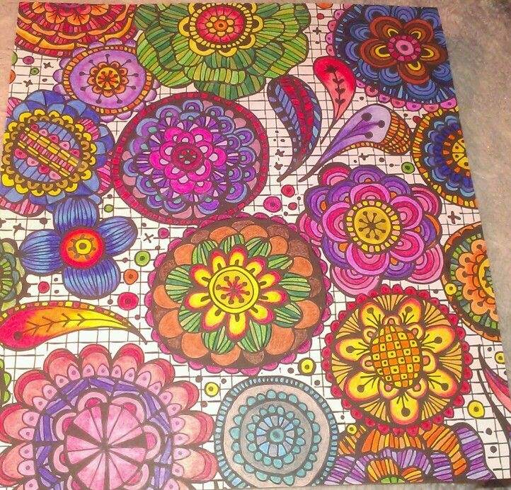 Collection Of Finished Coloring Pages For Adults Free Printable