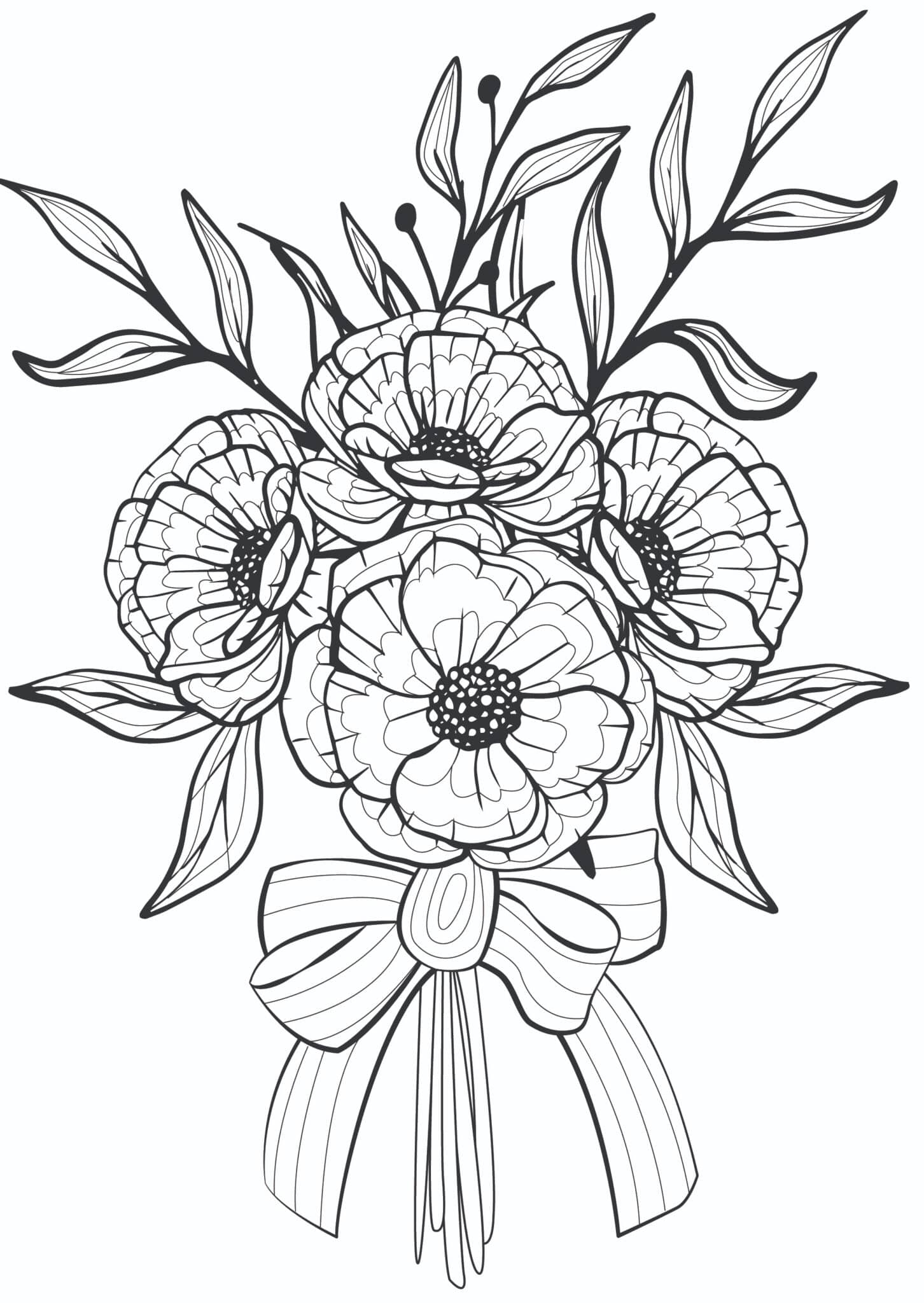 flower coloring pages printable hard