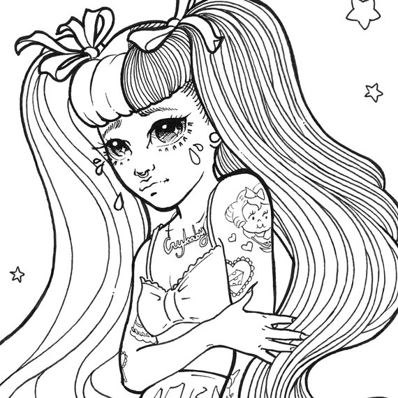 Melanie Martinez crybaby coloring page Melanie Martinez crybaby coloring page