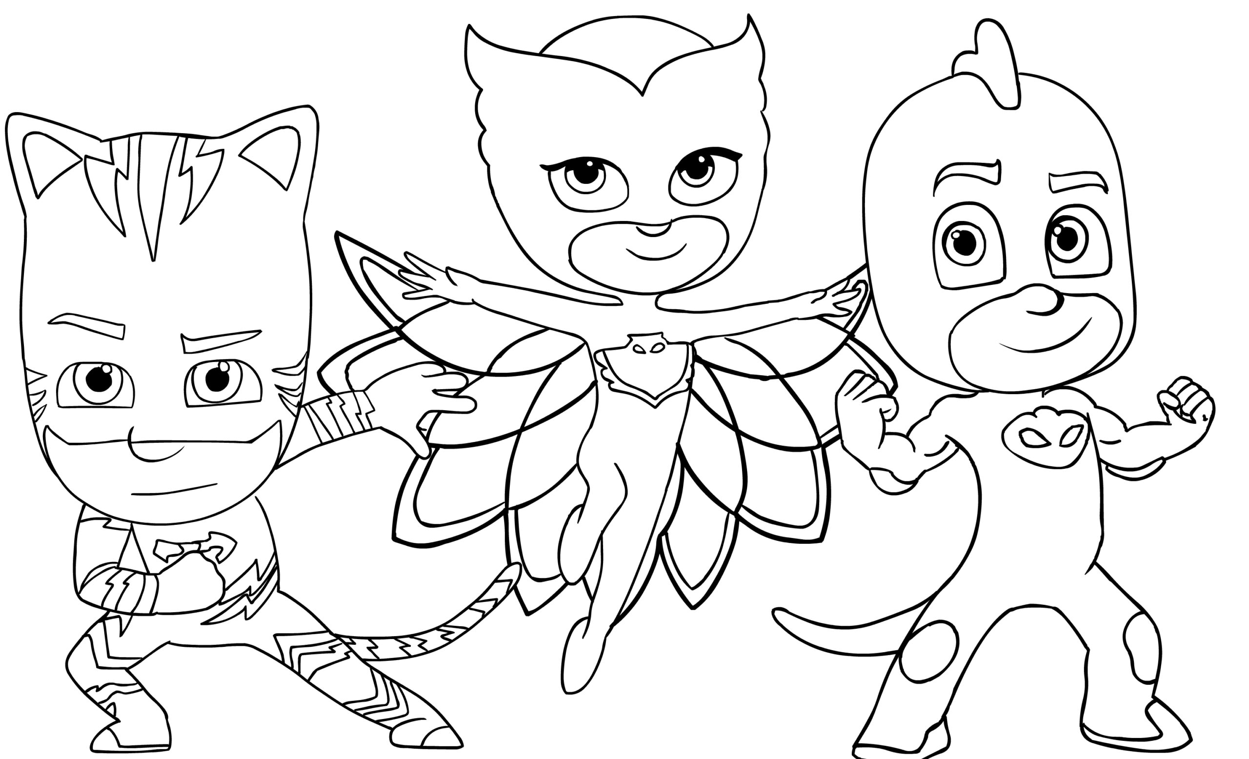 Collection Of Pj Masks Coloring Pages Free Printable
