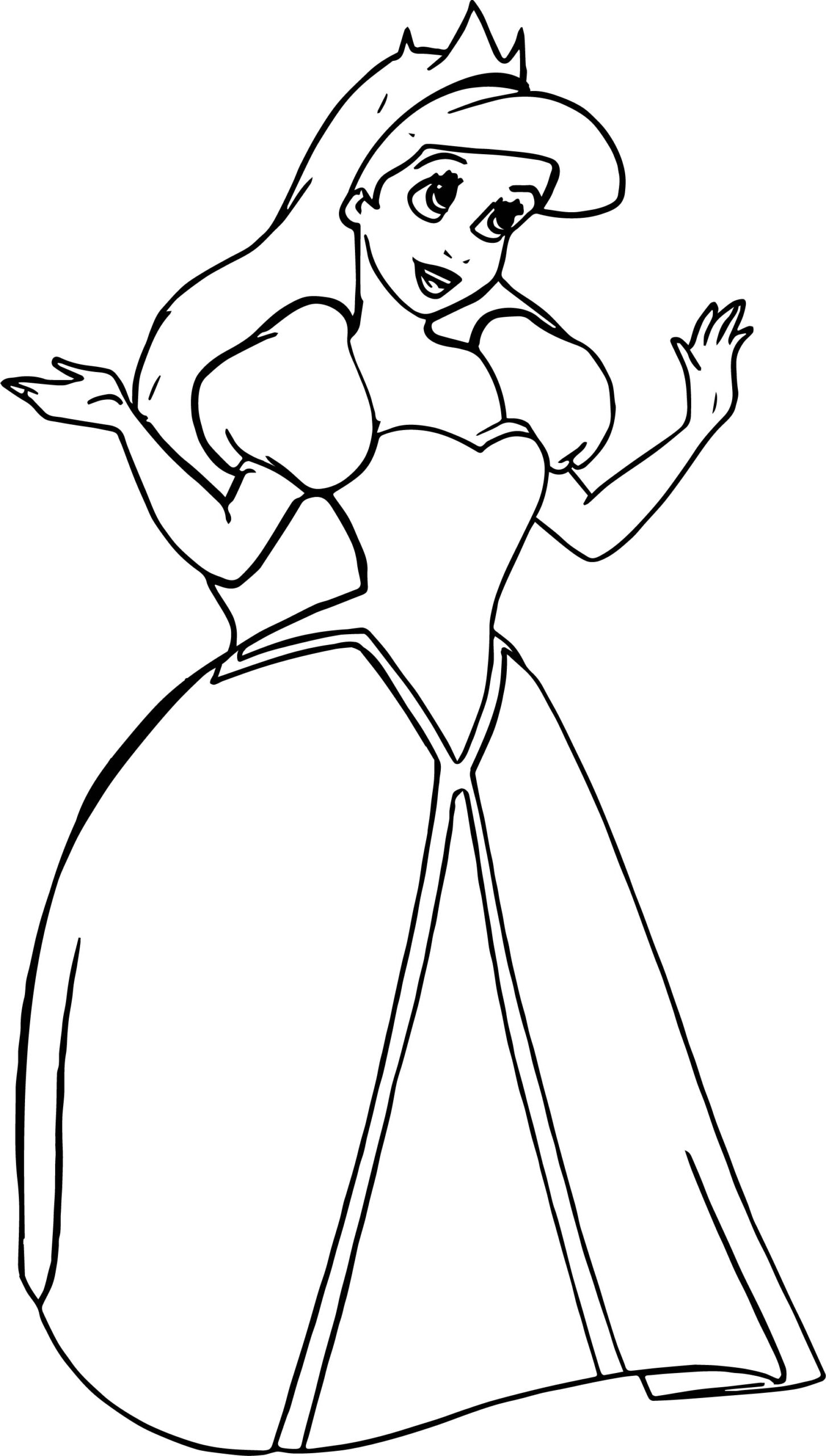 free printable princess ariel coloring pages