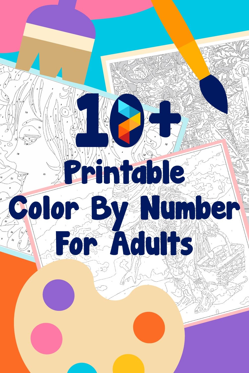 free printable color by number for adults