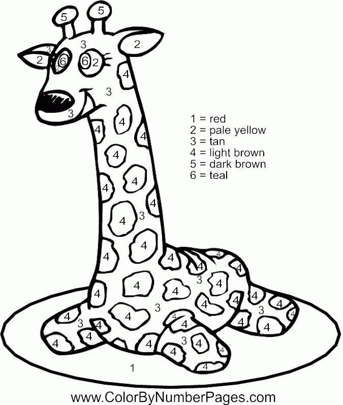 Color By Number Giraffe Printable Color By Number Giraffe Printable