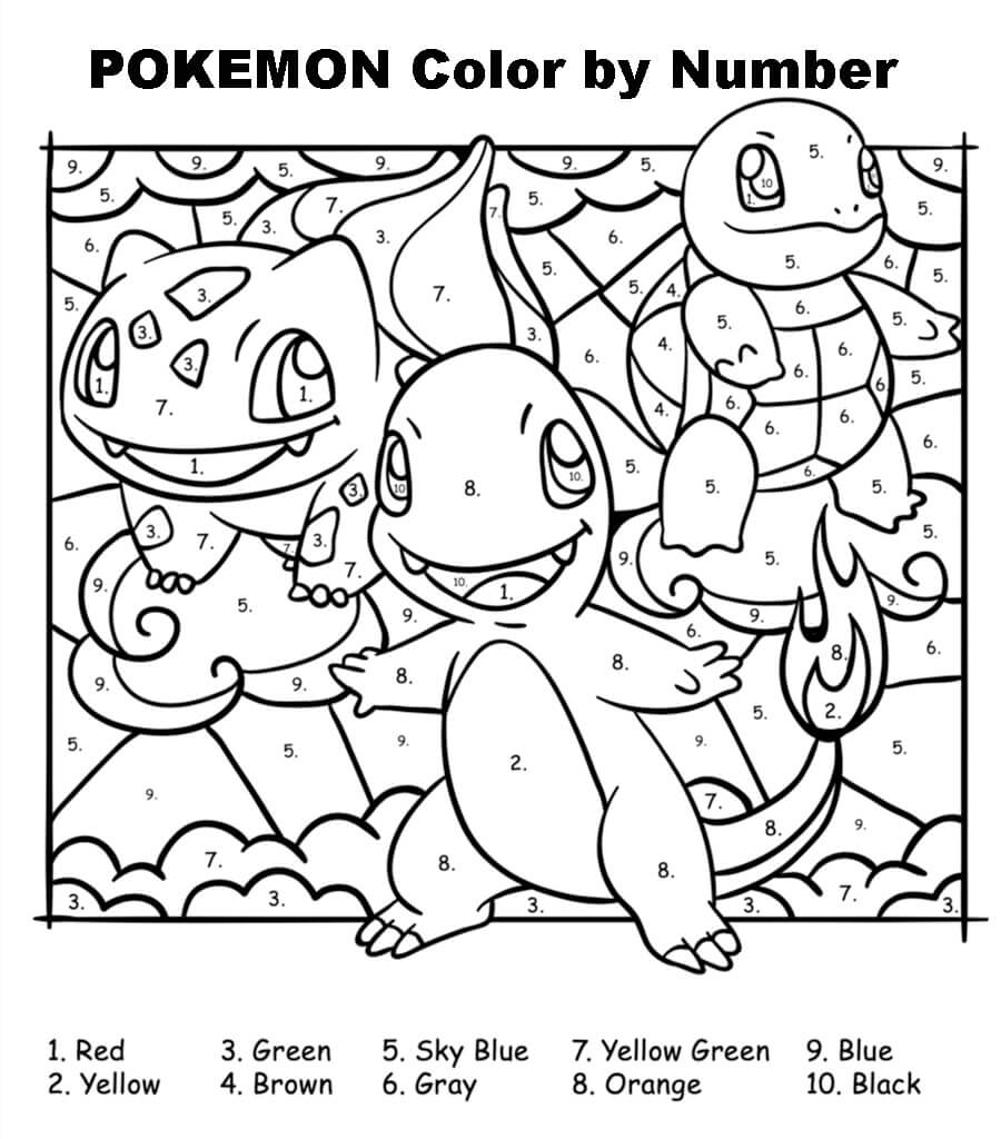 pokemon printable color page