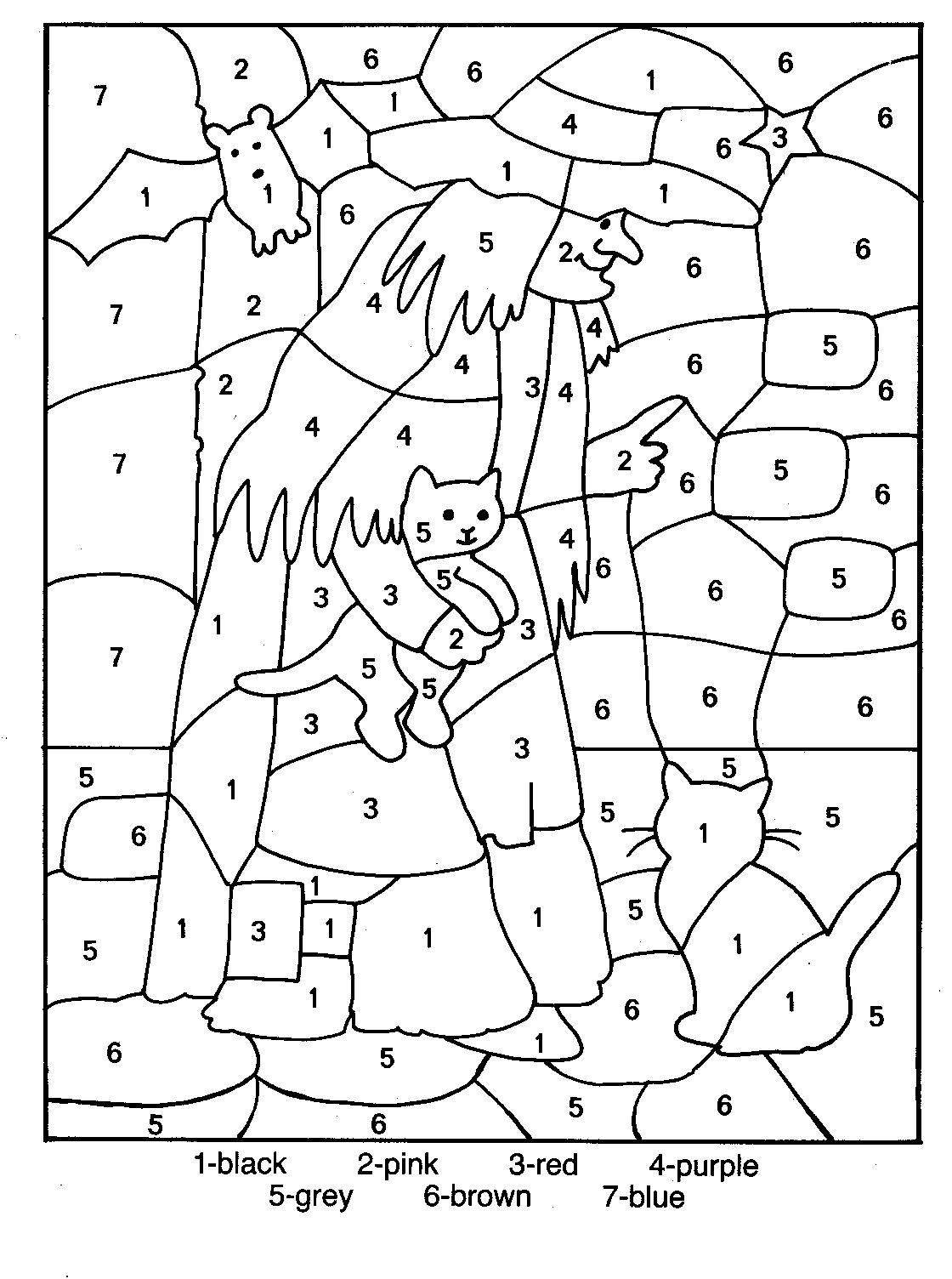 Color By Number Printable Coloring Pages