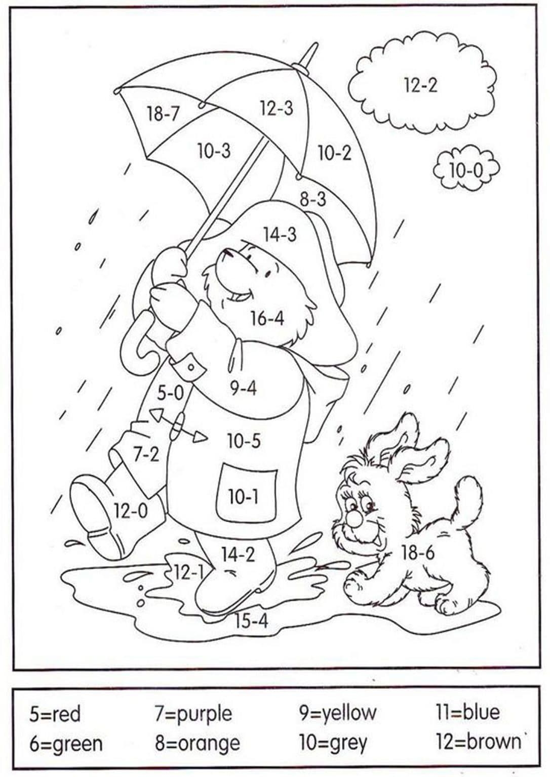 Color By Number Printable Worksheets