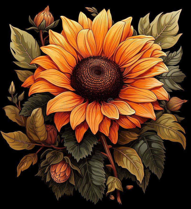 large flower pictures to color