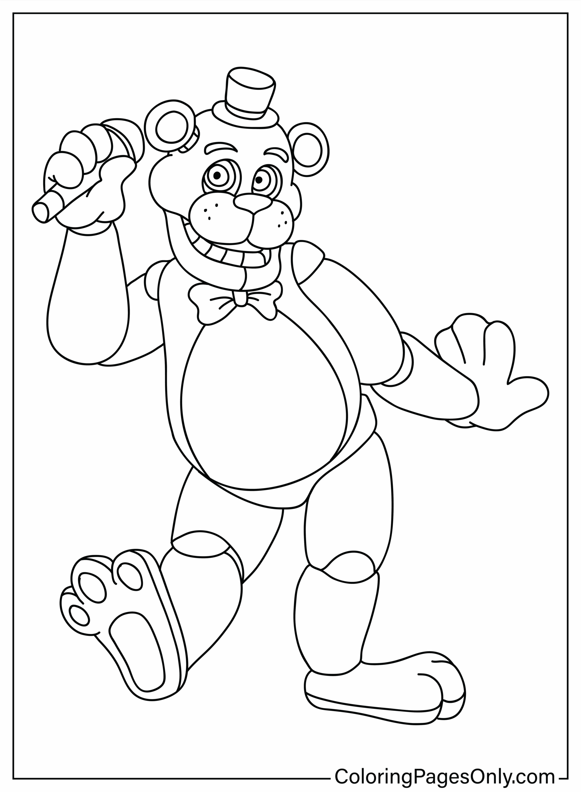 Color Page Freddy Fazbear Free Printable Coloring Pages Color Page Freddy Fazbear Free Printable Coloring Pages