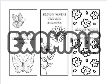 Colorable Spring Bookmarks By ThatCaffeinatedTeacher TPT