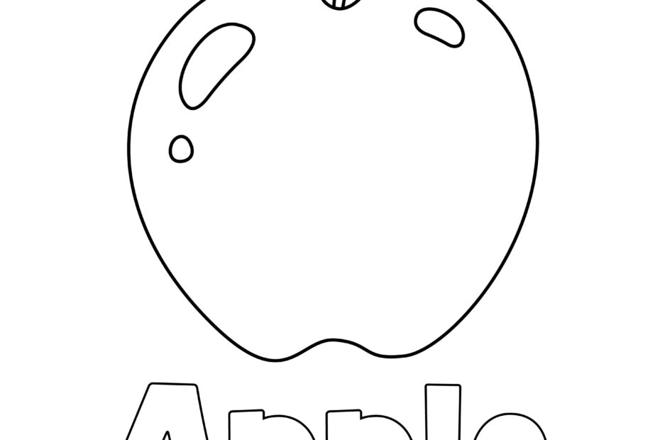 Colorful Apple Coloring Page