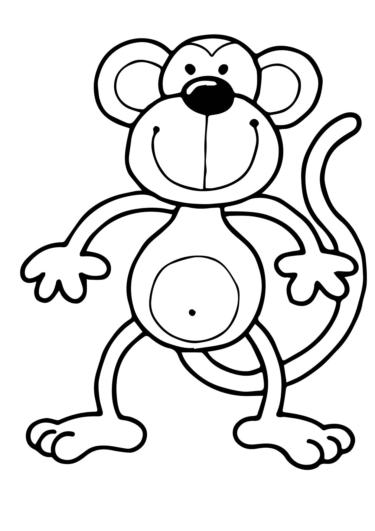 Coloring Monkey ClipArt Best