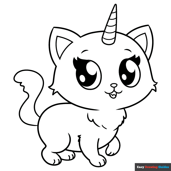 kitty cat free coloring page