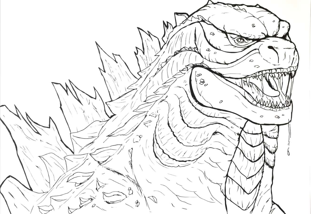 Coloring Page Godzilla Detailed Drawing Print Free Coloring Home Coloring Page Godzilla Detailed Drawing Print Free Coloring Home