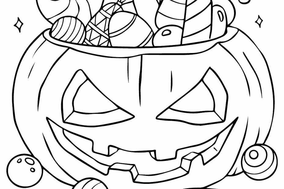 Coloring Page Halloween Candy Free Printable Coloring Pages